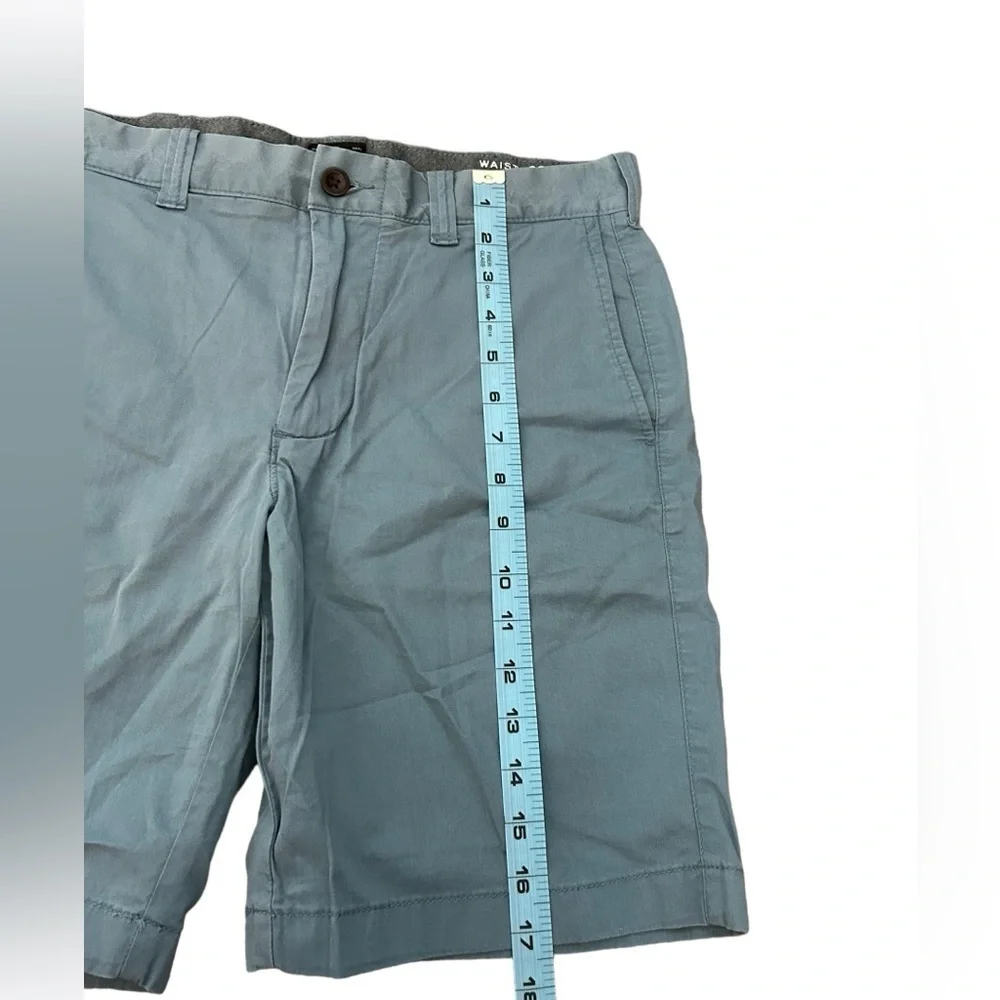 ♥️J. Crew Steel Blue Chino Khaki Cotton Stretch Casual Shorts Mens Size 30x9